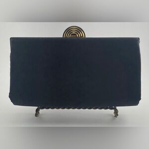 Elegant Black Clutch with Gold Accent